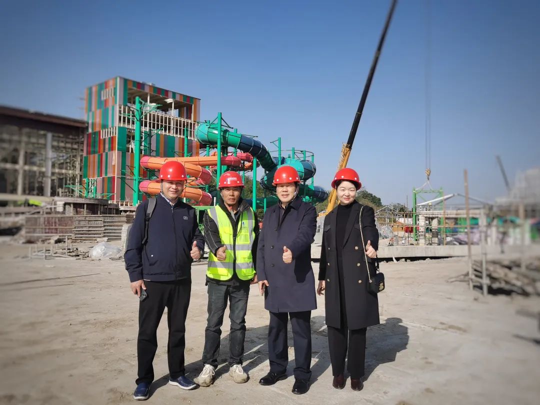 快讯 | 槟榔王游乐董事长一行视察南北湖开元森泊水乐园项目进展情况